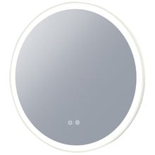 White Chante Round LED Demister Mirror